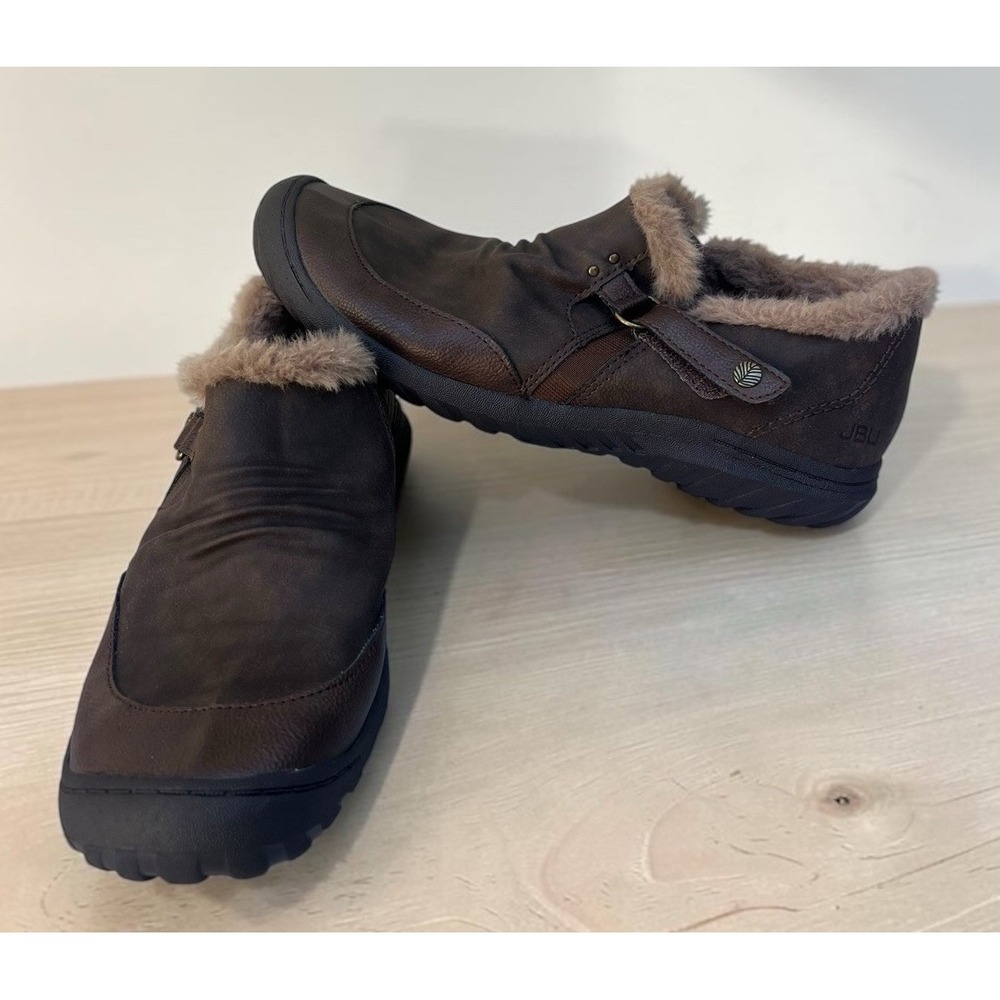 JBU by Jambu Hilary Shoes Womens 8.5M Brown Faux Fur Mary Jane All Terra